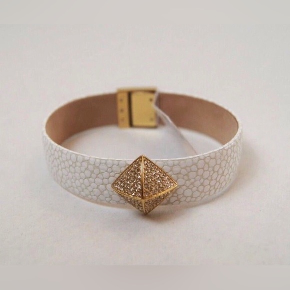 New Michael Kors Leather & Pavé Bracelet - Picture 2 of 8